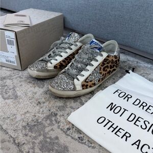 Golden Goose Glitter and Leopard Women's Sneakers